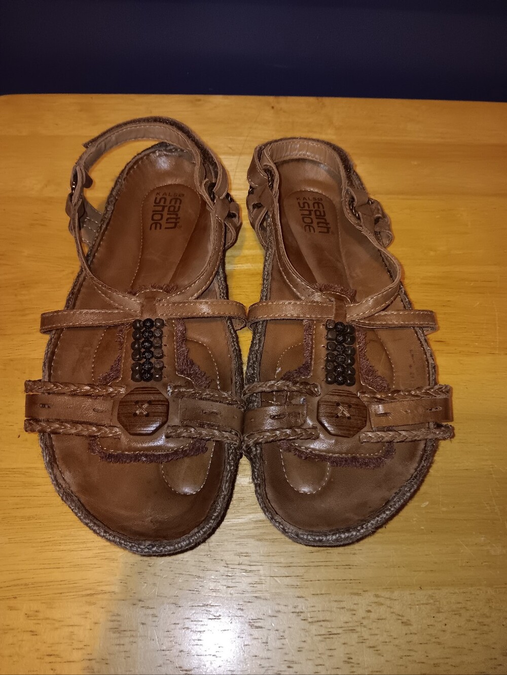Kalso Earth Shoe Leather Bead Sandals Size 37